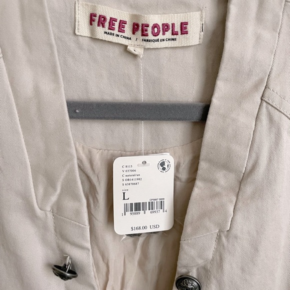 Free People Ruffles Romance Jacket NWT size Large. Hard to find! Natural color - Picture 6 of 6